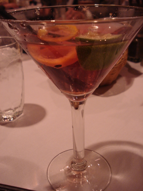 A glass of Cosmopolitan