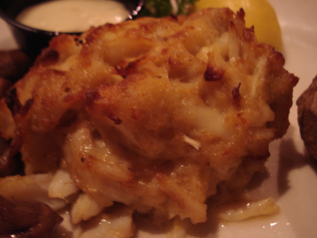 Peppermill’s famous broiled Maryland crab cakes