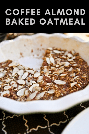 coffee almond baked oatmeal