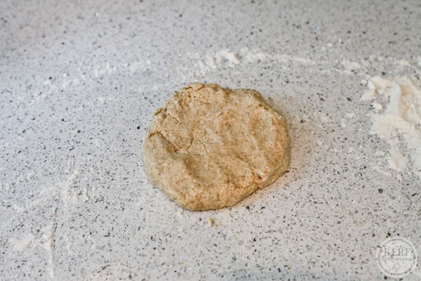 dough circle on countertop