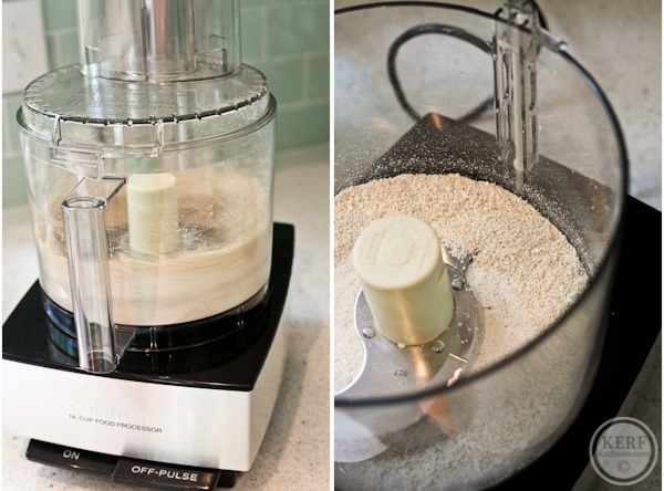 making oat flour in a food processor