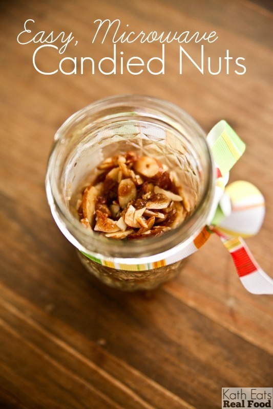 Easy, Microwaved Candied Nuts // Katheats.com