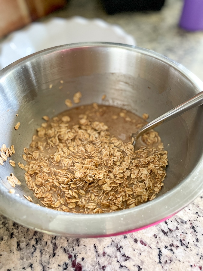 combine wet and dry ingredients