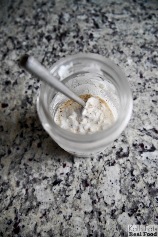 overnight oats in a jar from above