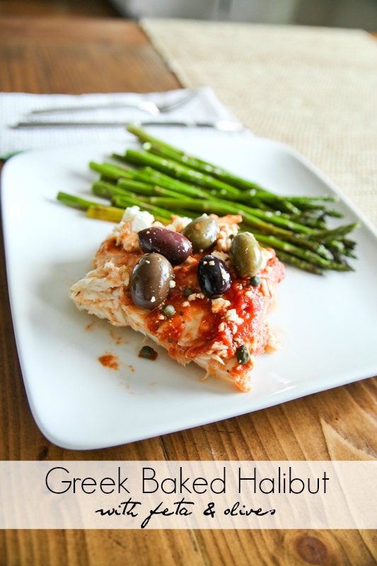 Greek Baked Halibut
