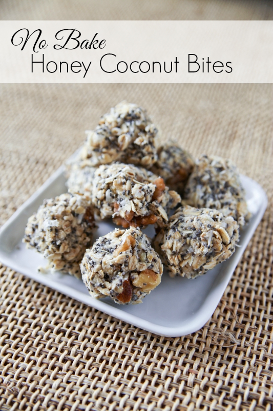 No Bake Honey Coconut Bites
