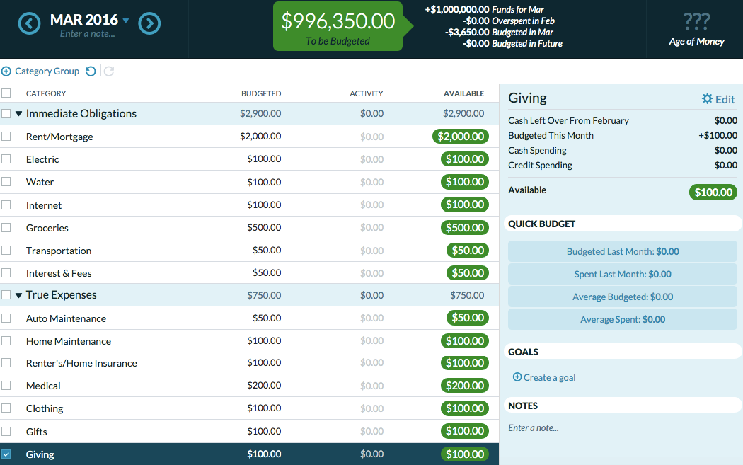 Example 1 of ynab