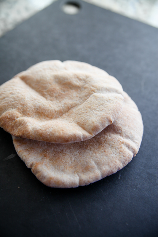 Mediterranean scramble pita pockets