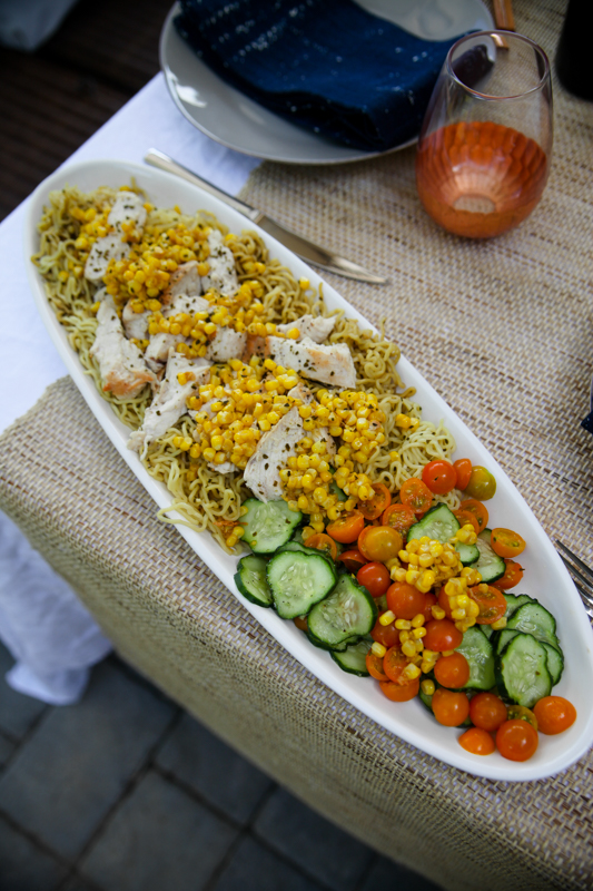 Blue Apron chicken and ramen salad 