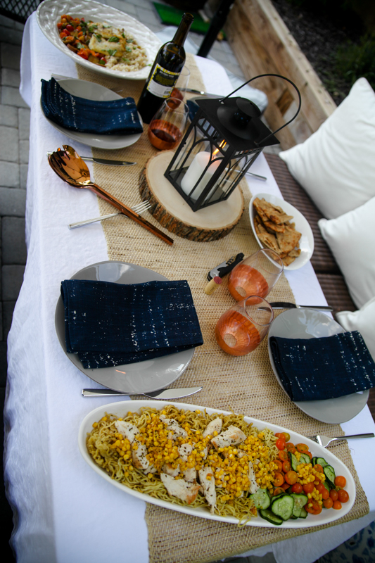 Blue Apron table set