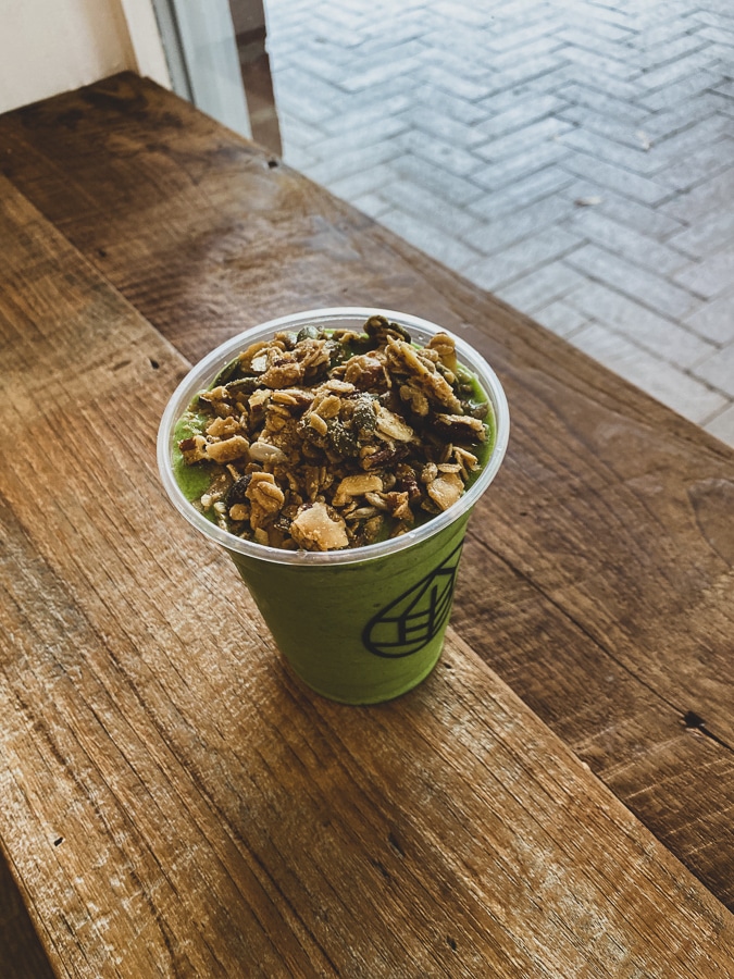 corner juice smoothie + report card dinner