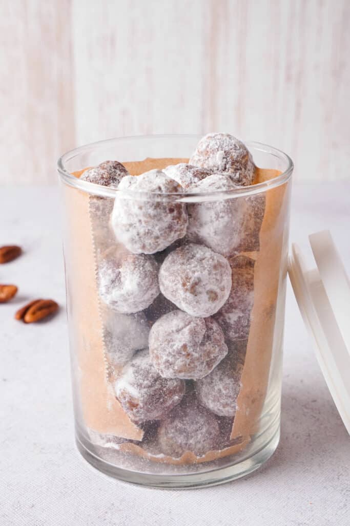 jar of bourbon balls