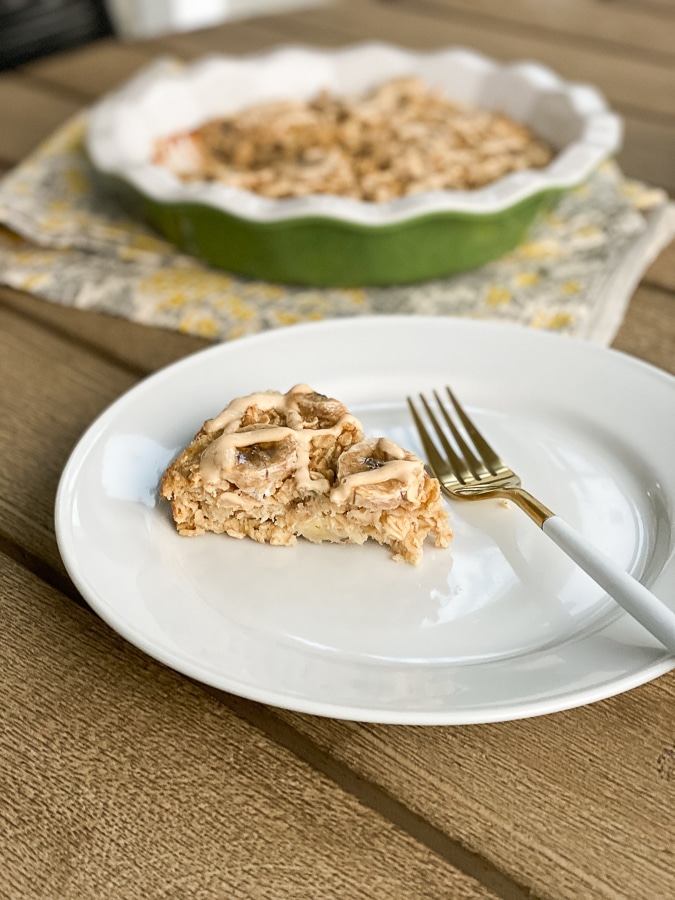 baked banana oatmeal slice