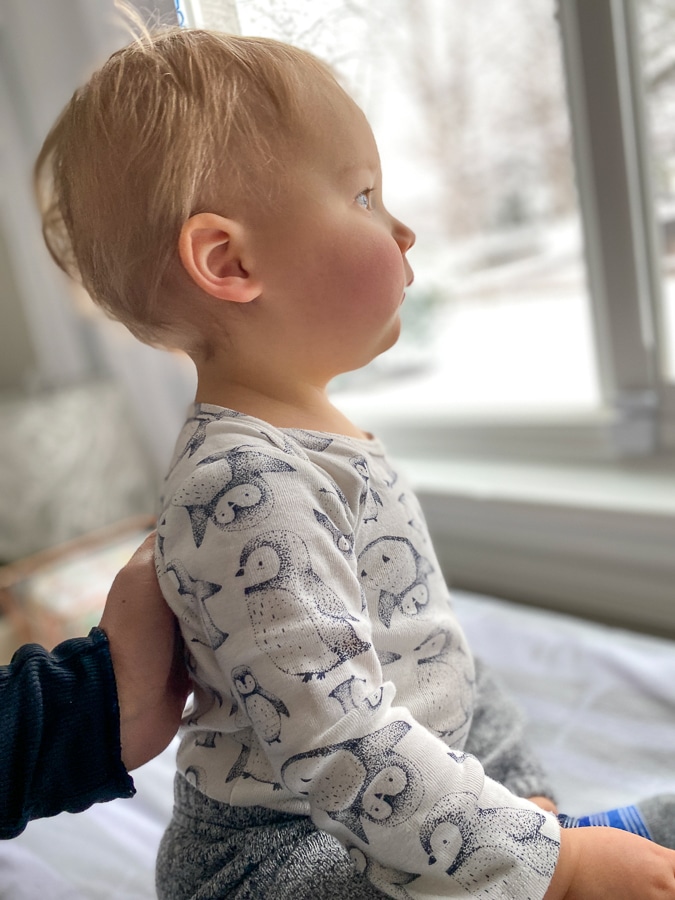 Post Nap Snow Gazing