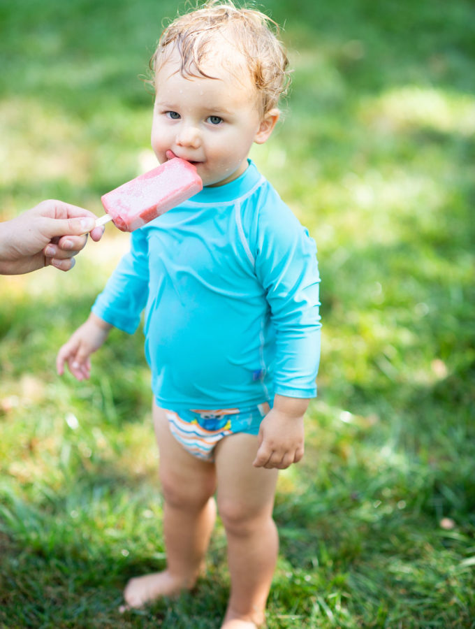 Birch eating a popsicle