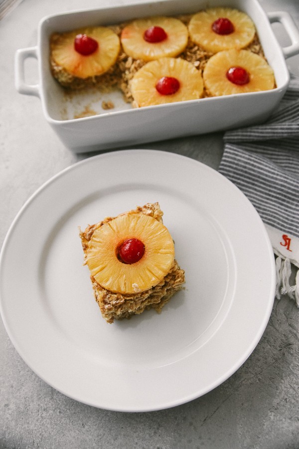 pineapple upside-down baked oatmeal