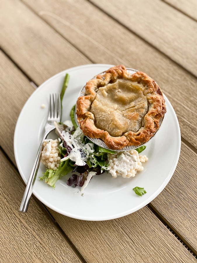Pie Chest - pot pies with couscous salad