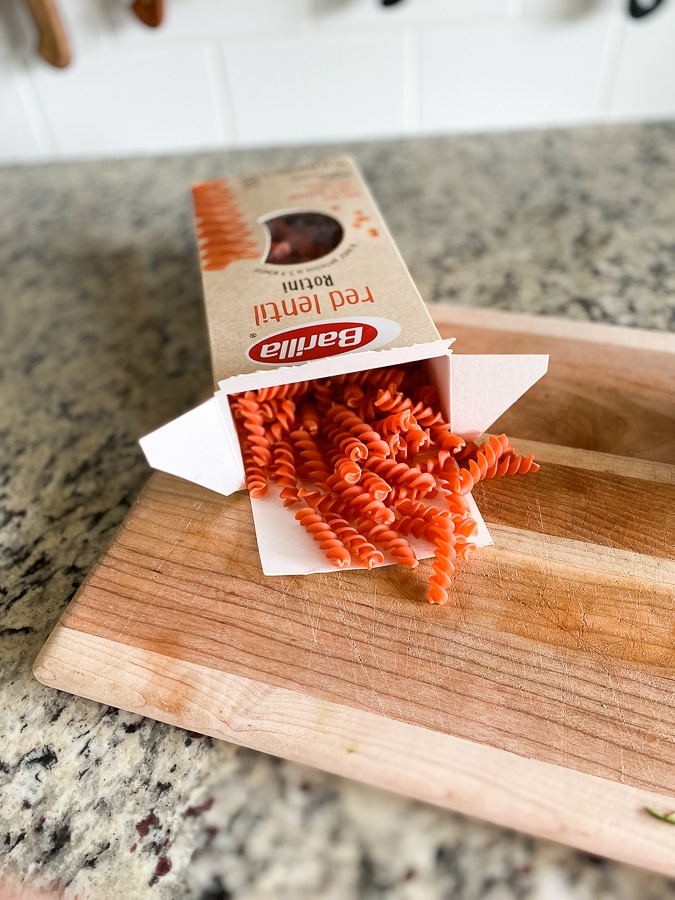 red lentil pasta