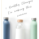 water bottles with text