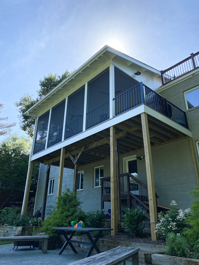 porch from the yard