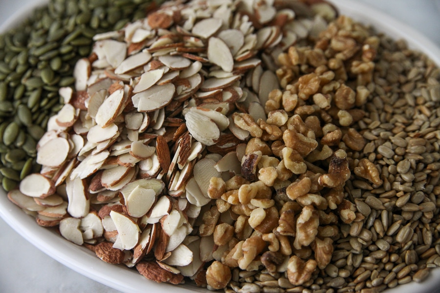 almonds and walnuts