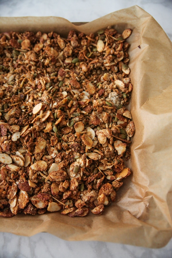 zoom in on toasted granola