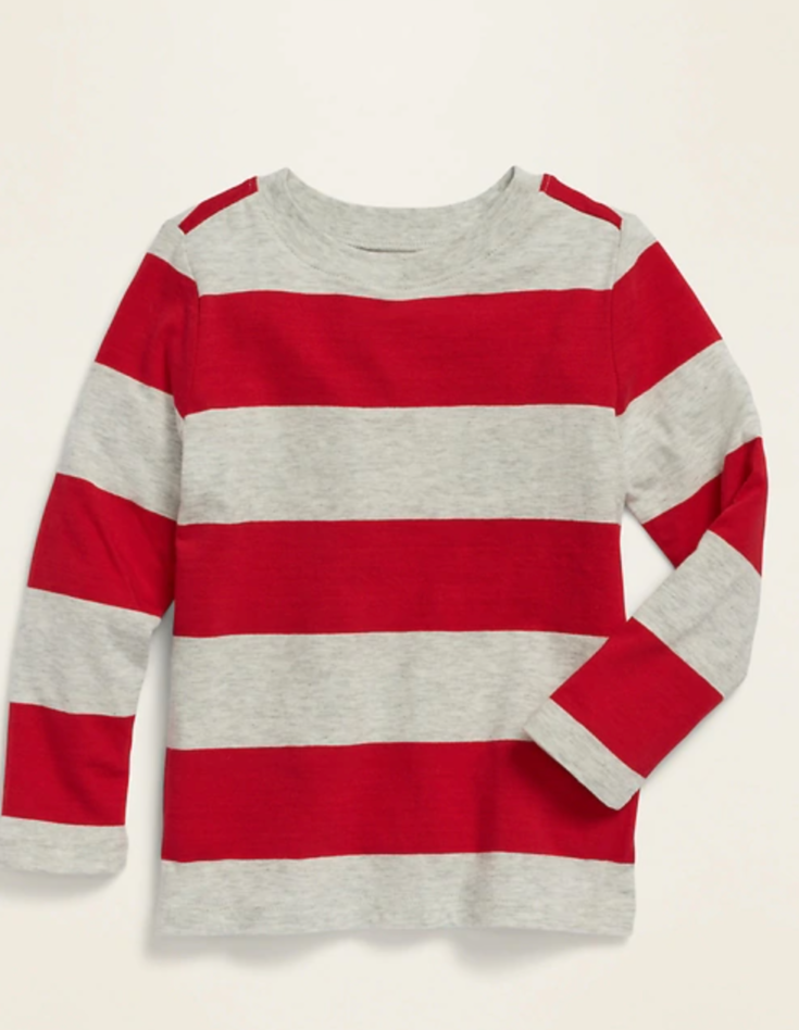 Image for LONG-SLEEVE STRIPED CREW-NECK TEE