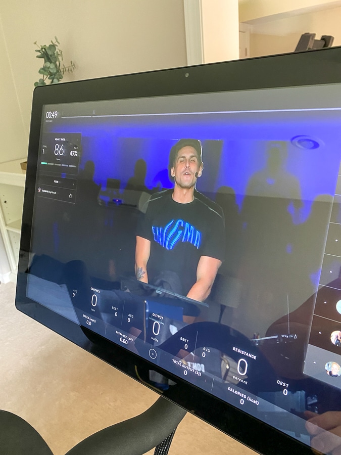 Peloton instructor screen