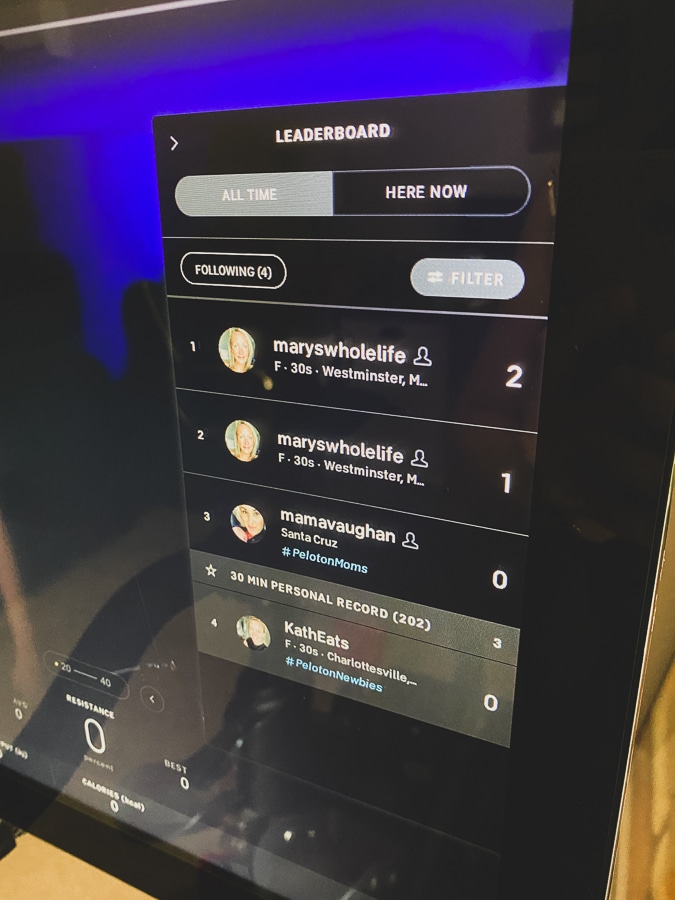 Peloton Screen shot