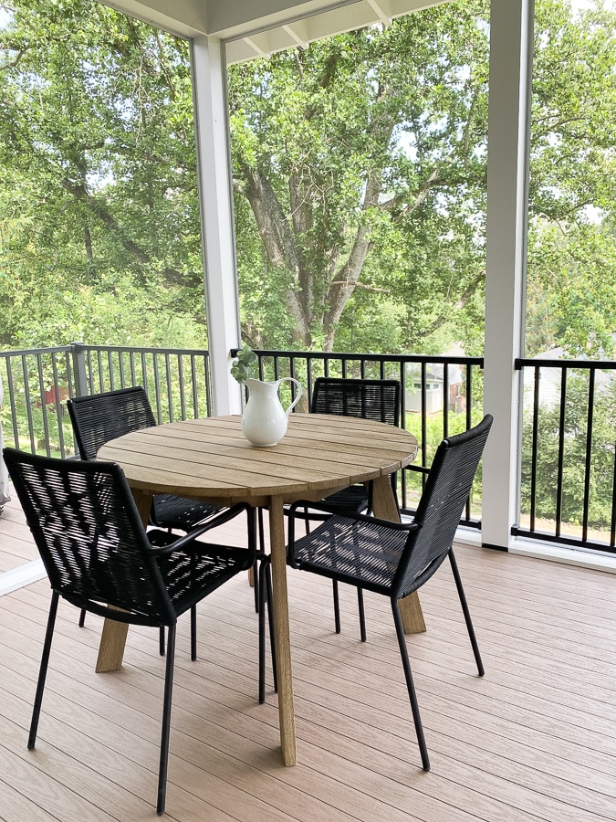 West elm porch table and chairs