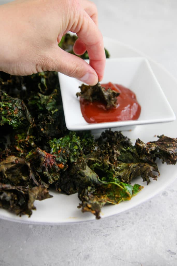 kale chips in ketchup