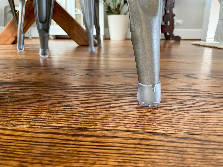 silcone feet on the bottom of a chair
