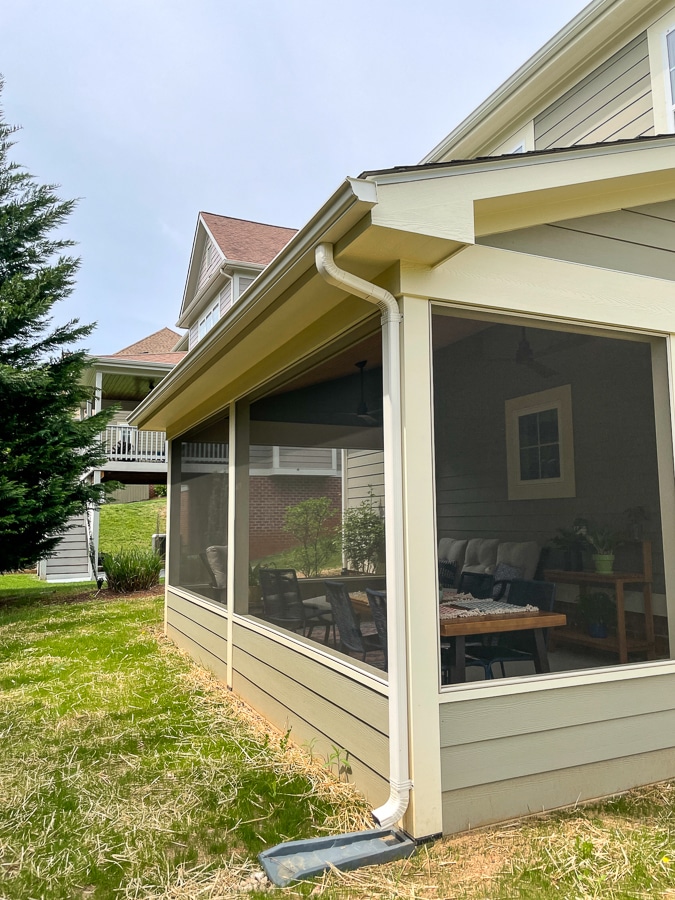 screened in porch from the outside