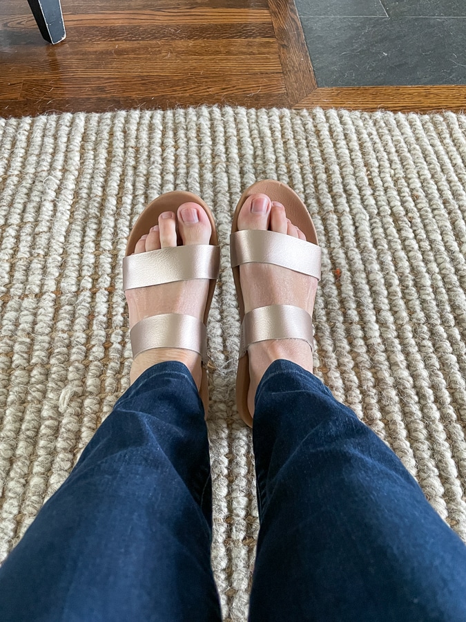 rose gold sandals from target