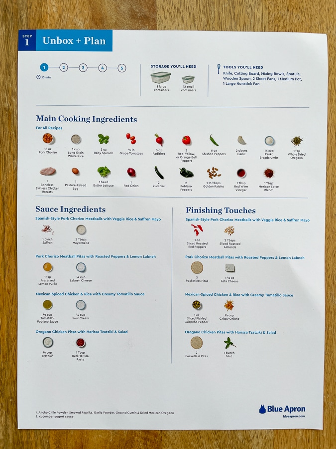 meal prep recipe card unboxing and planning