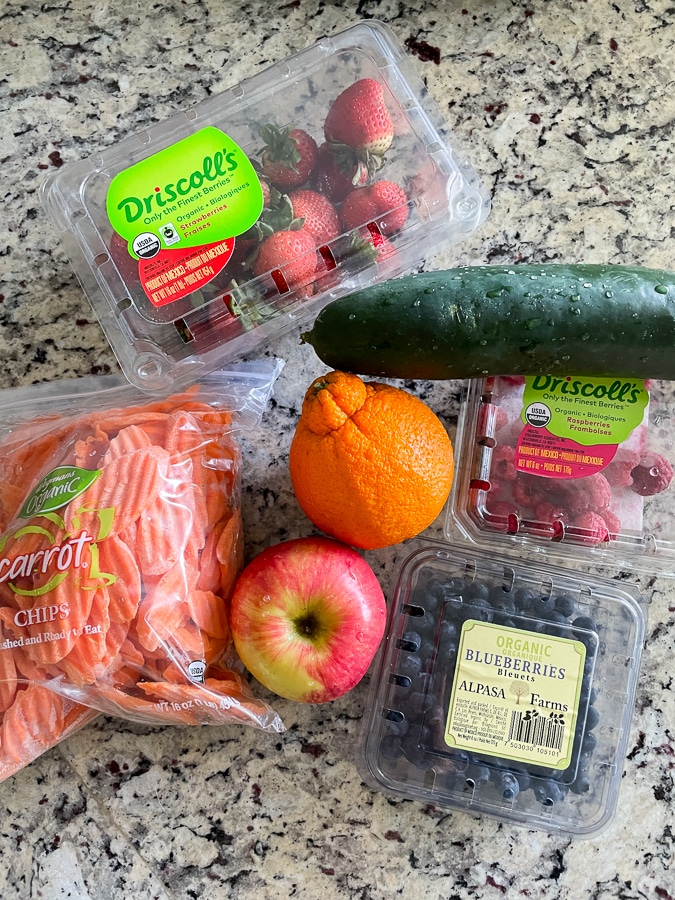 Kids Charcuterie Board fresh ingredients