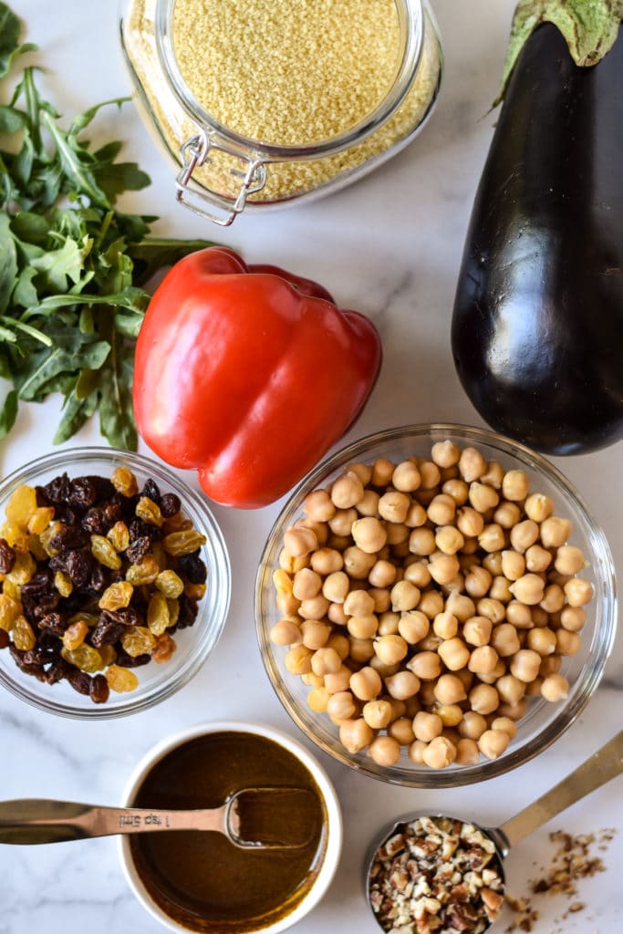 ingredients for millet salad