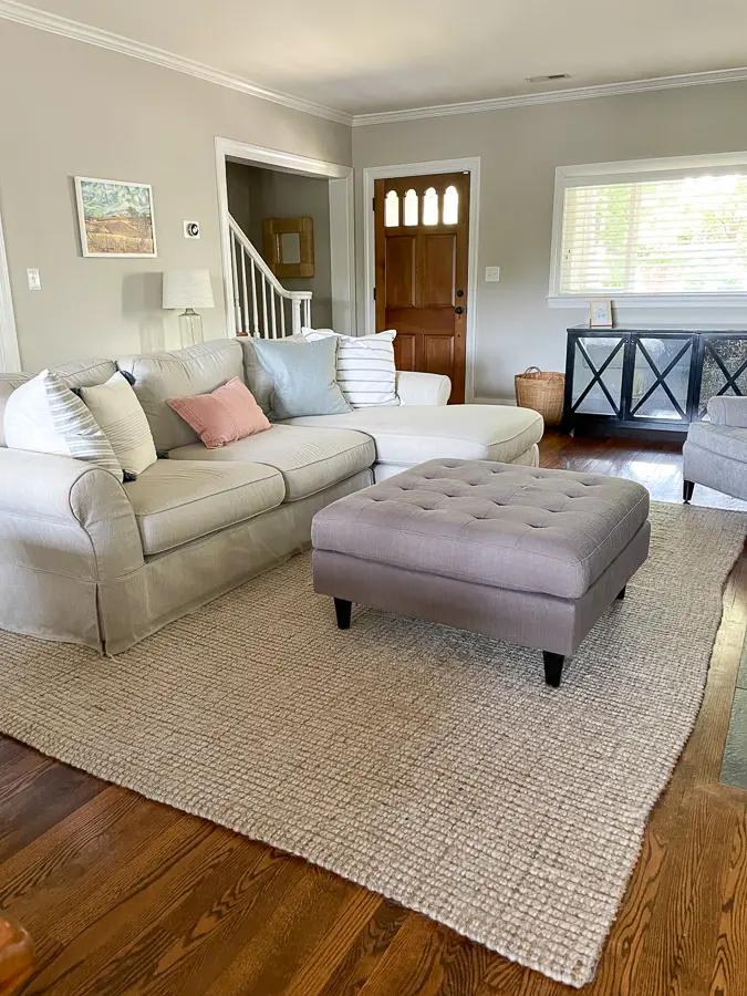 tidy living room after chore hour