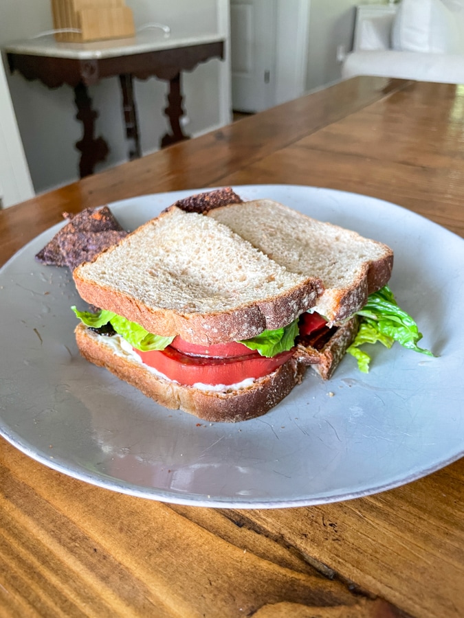 BLT with garden tomatoes