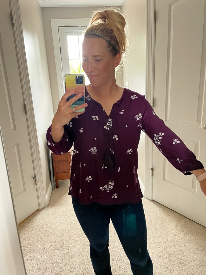 Market & Spruce Jaylah Split Neck Top | fashion week