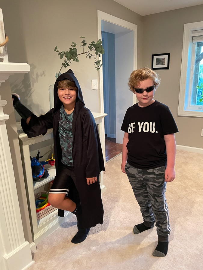 dressed up kids | Birchday + Halloween