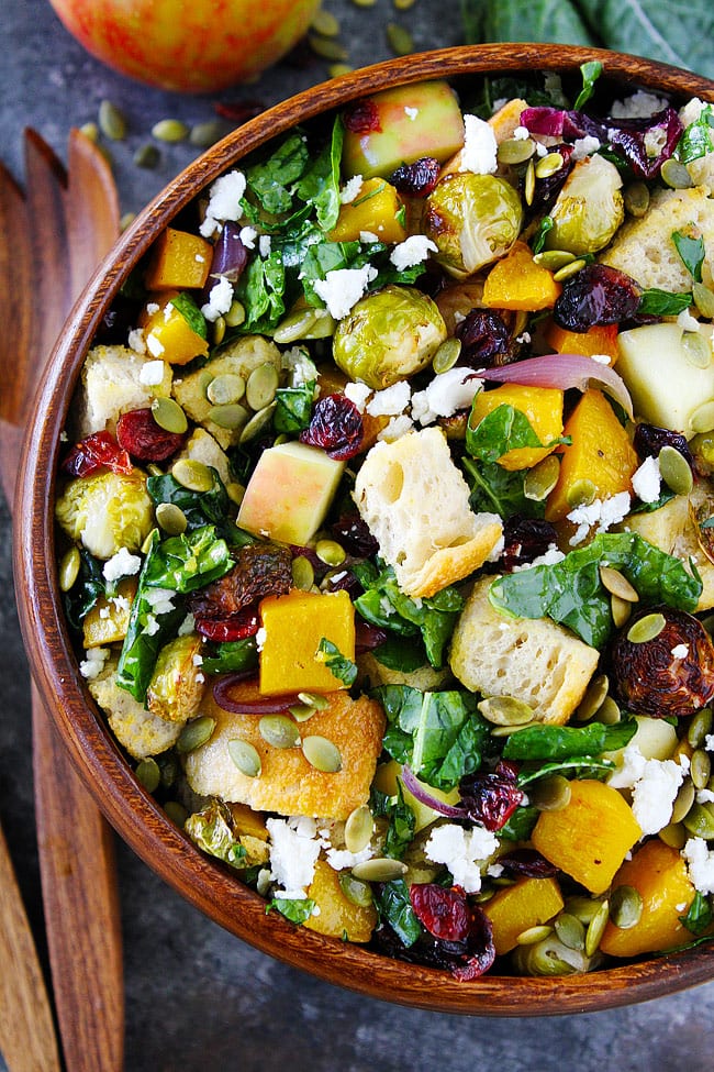 Fall Salads for Thanksgiving: Fall Panzanella Salad