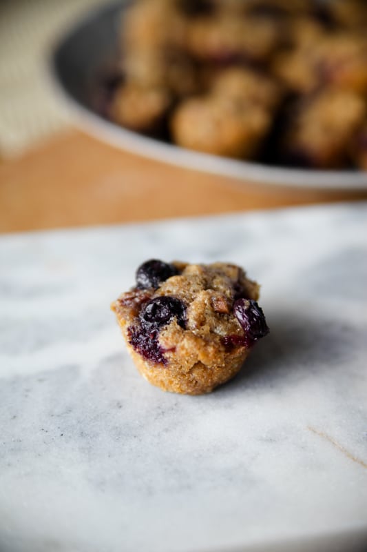 Healthy Breakfast Ideas: Mini Blueberry Muffins