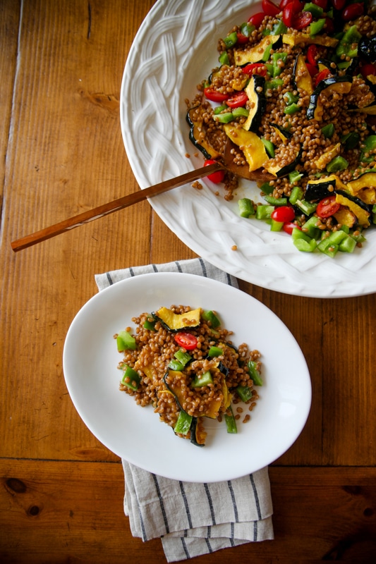 Roasted Squash and Wheatberry Salad