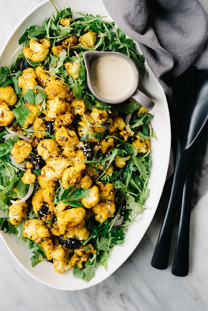 Fall Salads for Thanksgiving: Roasted Cauliflower Salad