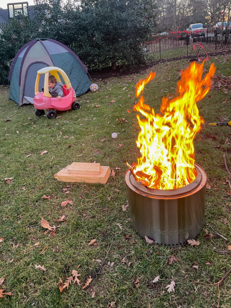camp site at home - Winter Break Fun