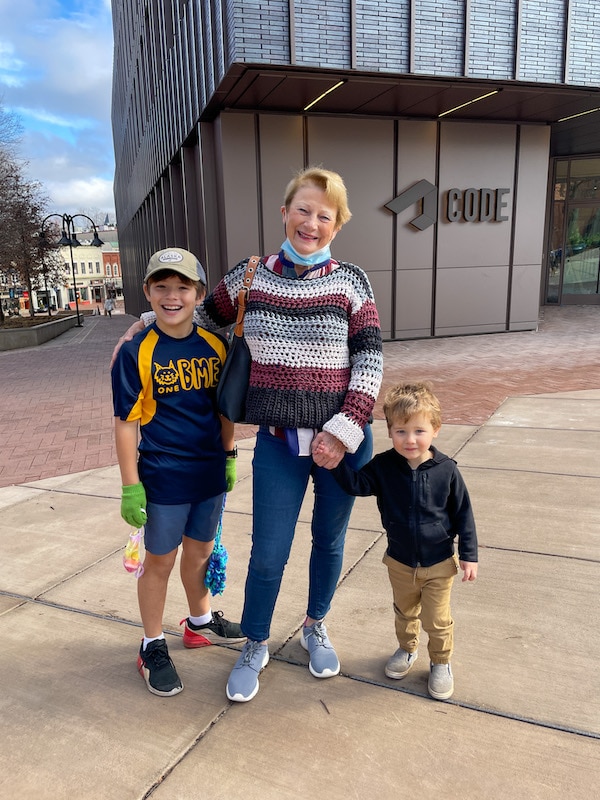Karen with the boys