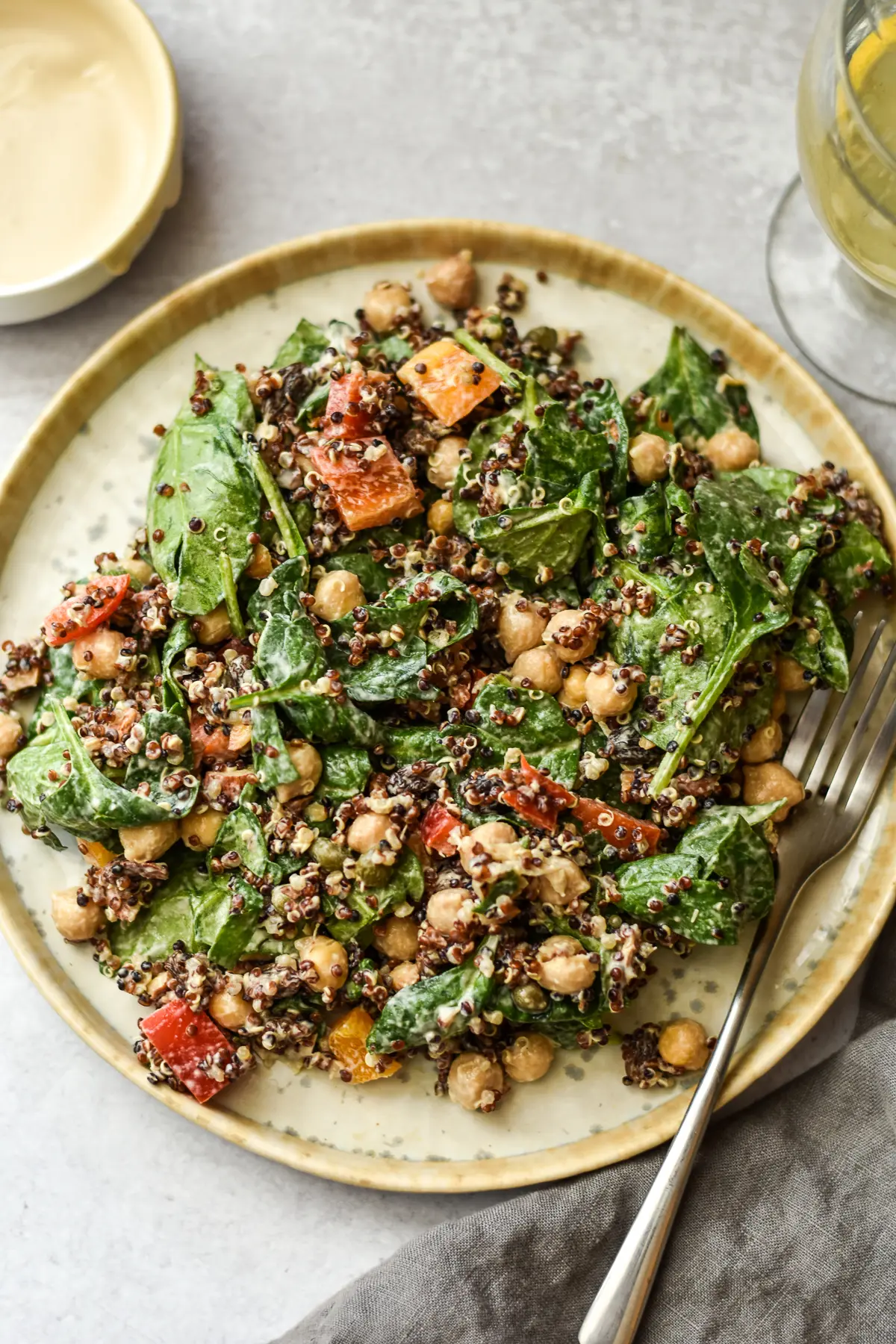 Moroccan Salad with Tahini Dressing