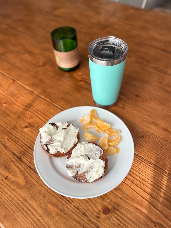 bagel and orange
