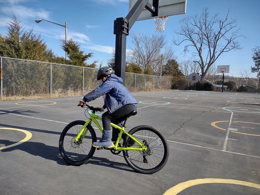 Mazen on a bike